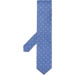 Cravates de créateur Ferragamo bleues à motif papillons Tailles uniques pour homme 