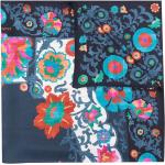 Foulards en soie de créateur Ferragamo bleus à fleurs Tailles uniques pour femme 