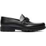 Chaussures casual de créateur Ferragamo noires en caoutchouc à bouts carrés look casual pour homme 