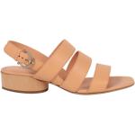 Sandales de créateur Ferragamo beiges en cuir à boucles Pointure 30 look fashion pour femme 