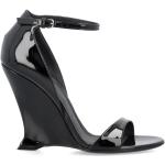 Sandales à talons de créateur Ferragamo noires en cuir à bouts ouverts Pointure 36 pour femme 