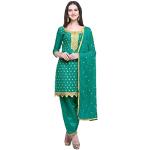 Salwars vert foncé imprimé Indien en mousseline Taille M plus size look fashion pour femme 