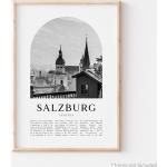 Affiches blanches à motif Salzburg 