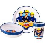 Sam le pompier 3 pièces Bicolore Premium Service de table pour enfants Assiette, bol et gobelet, sans BPA