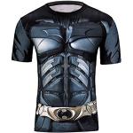 T-shirts de compression Batman à manches courtes à col rond Taille S look casual pour homme 