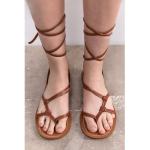 Sandales à talons en cuir Pointure 35 look fashion pour femme 