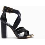 Sandales à talons de créateur DKNY noires Pointure 35,5 pour femme 