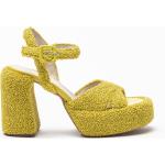 Sandales à talons Elena Iachi jaunes Pointure 38 pour femme en promo 