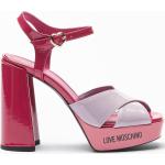 Sandales à talons de soirée de créateur Moschino Love Moschino roses Pointure 35 pour femme en promo 