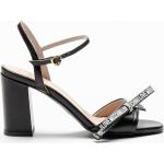 Sandales à talons de créateur Moschino Love Moschino noires en cuir Pointure 36 avec un talon de plus de 9cm pour femme 