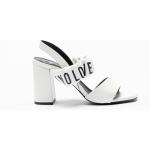 Sandales à talons de créateur Moschino Love Moschino blanches Pointure 35 pour femme en promo 