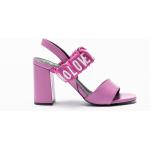 Sandales à talons de créateur Moschino Love Moschino roses Pointure 37 pour femme en promo 