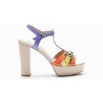 Sandales à talons multicolores Pointure 34 pour femme en promo 