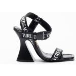 Sandales à talons Versace Jeans noires à logo Pointure 37 pour femme en promo 