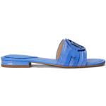 Sandales à talons de créateur Ralph Lauren bleues en cuir Pointure 39 pour femme 