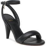 Sandales de créateur HUGO BOSS BOSS noires en cuir en cuir Pointure 36 pour femme en promo 