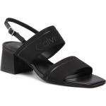 Sandales de créateur Calvin Klein noires en cuir en cuir Pointure 40 pour femme en solde 