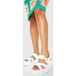 Sandales à talons Boohoo blanches en cuir synthétique Pointure 38 look casual pour femme en promo 