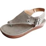 Sandales à talons grises Pointure 40 avec un talon entre 7 et 9cm look fashion pour femme 