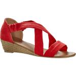 Sandales à talons rouges en microfibre Pointure 38 look casual pour femme en promo 