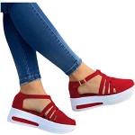 Sandales à talons rouges à strass Pointure 37 avec un talon entre 5 et 7cm look casual pour femme 