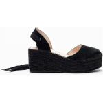 Sandales compensées noires Pointure 40 pour femme en promo 