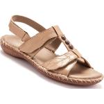 Sandales à talons Pediconfort beiges en cuir Pointure 42 avec un talon jusqu'à 3cm look casual pour femme en promo 