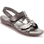 Sandales à brides Pediconfort grises en cuir Pointure 42 avec un talon jusqu'à 3cm look casual pour femme 