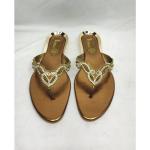 Sandales à talons dorées look fashion pour femme 