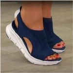 Sandales plates bleues en fil filet Pointure 40 look fashion pour enfant 