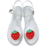 Sandales à talons blanc crème à strass pour pieds larges à lacets Pointure 37 look sportif pour femme 