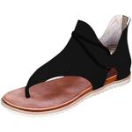 Sandales à talons noires à strass avec semelles amovibles pour pieds larges à lacets Pointure 37 look sportif 