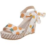 Sandales plates tropicales à strass à motif ananas Pointure 38,5 look fashion pour femme 