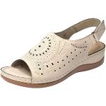 Sandales à talons beiges en caoutchouc à paillettes avec semelles amovibles pour pieds larges Pointure 38 look fashion pour femme 