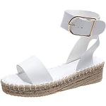 Sandales à talons blanc crème en caoutchouc à paillettes avec semelles amovibles pour pieds larges Pointure 39 look fashion pour femme 
