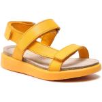 Sandales Ecco jaunes en cuir pour femme 