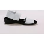Sandales à talons blanches en textile Pointure 37 avec un talon entre 3 et 5cm pour femme en promo 