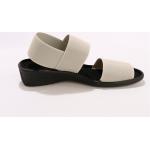 Sandales à talons beiges en textile Pointure 38 avec un talon entre 3 et 5cm look casual pour femme en promo 