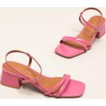 Sandales à talons Jonak roses en cuir verni Pointure 36 avec un talon entre 5 et 7cm look chic pour femme en promo 
