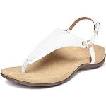 Sandales à talons blanc d'ivoire à paillettes à scratchs Pointure 42 avec un talon entre 5 et 7cm plus size look casual pour femme 