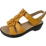 Sandales à talons jaune sable à franges Pointure 41 look casual pour femme 