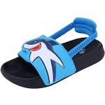 Sandales d'été bleues en caoutchouc à motif requins Pointure 27 look fashion pour garçon 