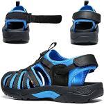 Sandales bleues en cuir en cuir Pointure 46 look sportif pour homme 