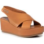 Sandales à talons Inuovo marron en cuir Pointure 39 avec un talon entre 7 et 9cm pour femme en promo 