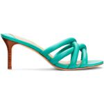 Sandales de créateur Ralph Lauren turquoise en cuir Nappa en cuir Pointure 36,5 pour femme 