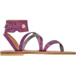 Sandales LONGCHAMP violettes en cuir en cuir Pointure 38 pour femme 