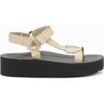 Sandales de créateur Moschino Love Moschino beiges en fibre synthétique en cuir Pointure 38 pour femme 