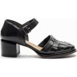 Sandales à talons Moma noires en cuir Pointure 39 avec un talon entre 5 et 7cm pour femme 