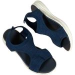 Sandales à talons bleues à paillettes respirantes à fermetures éclair Pointure 43 look fashion pour femme 