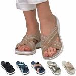 Sandales kaki pour pieds larges Pointure 42 look fashion pour femme 